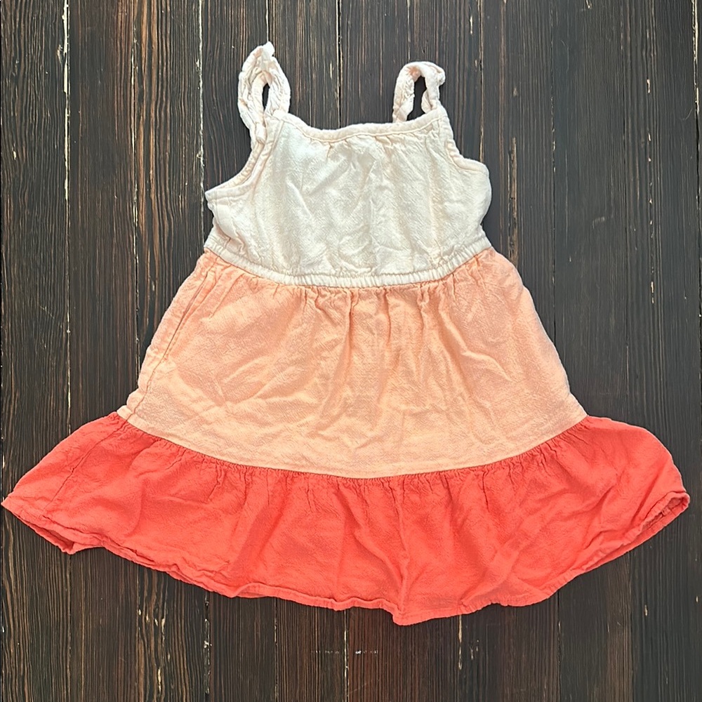 Cat & Jack White and Orange Kids Dress